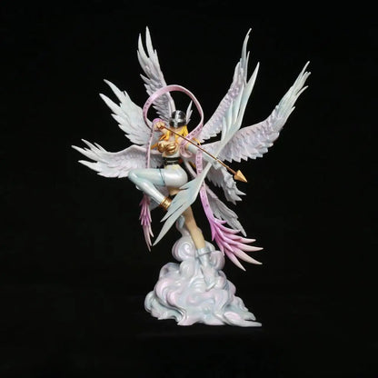 Angewomon Anime Figurine, Digimon Digital Monster Action Figures Bow Shooting Goddess Statue 26 CM