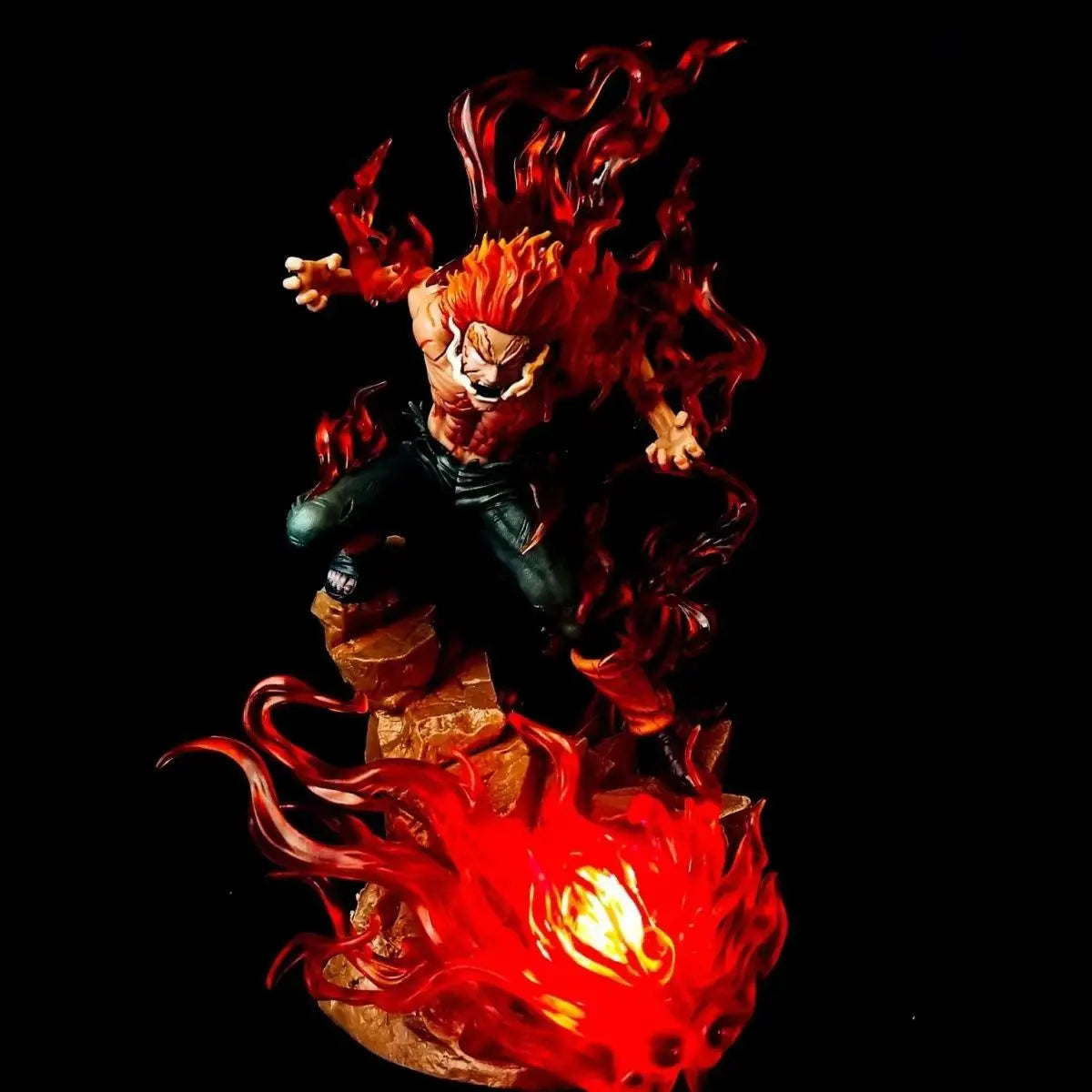 Naruto Shippuden Might Guy LED Figure, Eight Gates of Death Anime Action Figurines Statue 26 cm