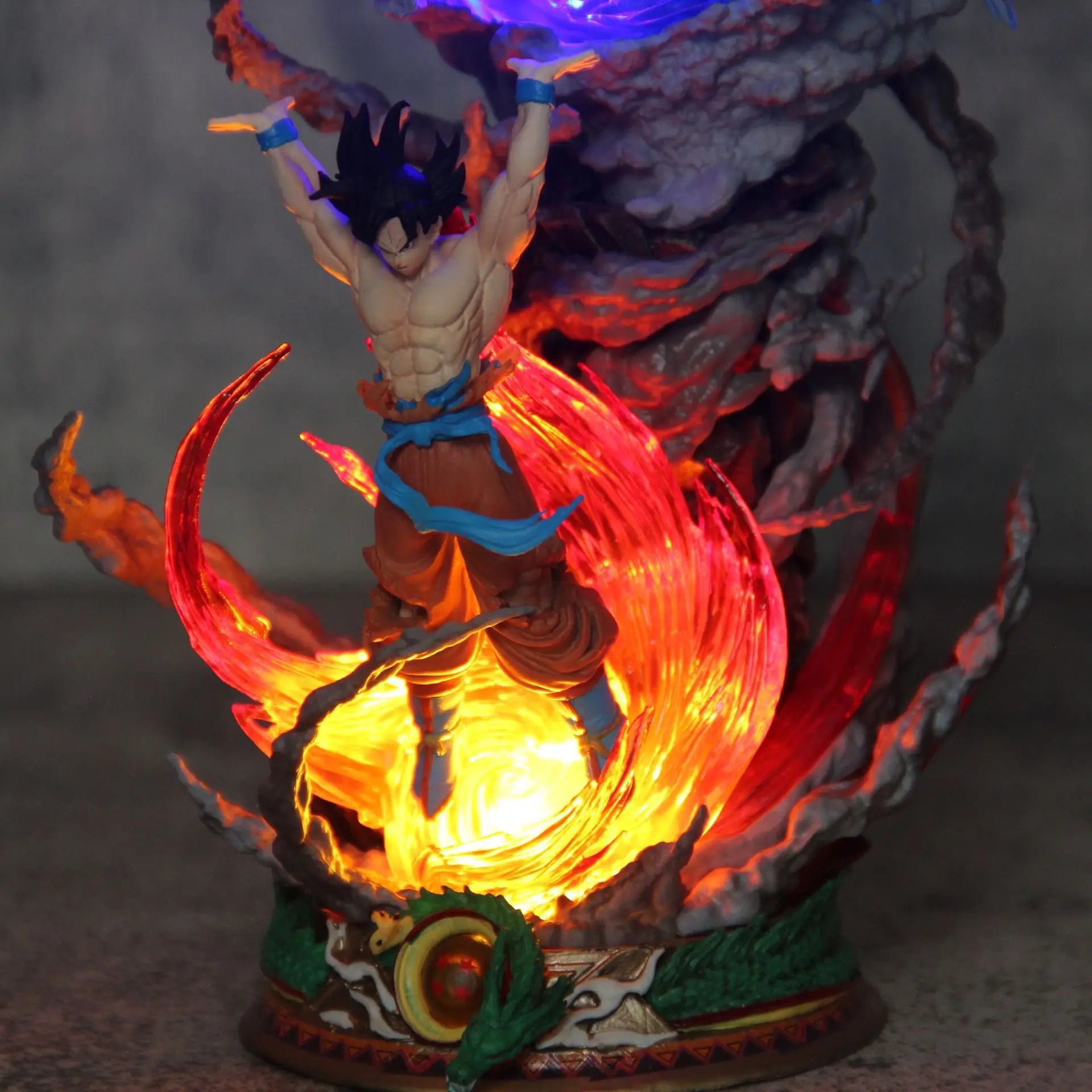 Goku LED Anime Figure, Spirit Bomb Dragon Ball Z, Dragon Ball Super Son Goku Figurines, Anime Gift 10 in