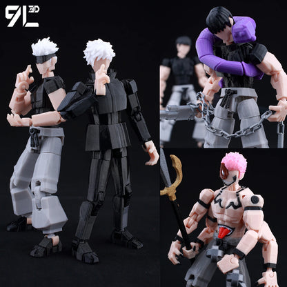 Jujutsu Kaisen 3D Printed Anime Figurine, Gojo Satoru Toji Yuji Sukuna Mahoraga Yuta