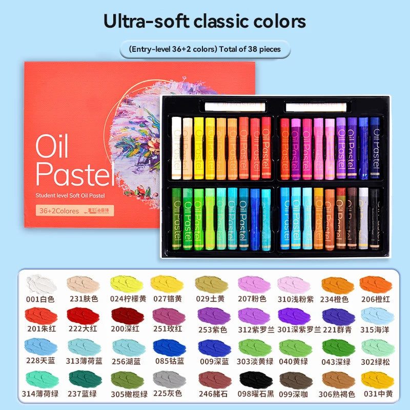 Artist Oil Pastel Set – 24/36/48 Colors Soft, Non-Toxic Sticks for Drawing, Painting & Graffiti Art