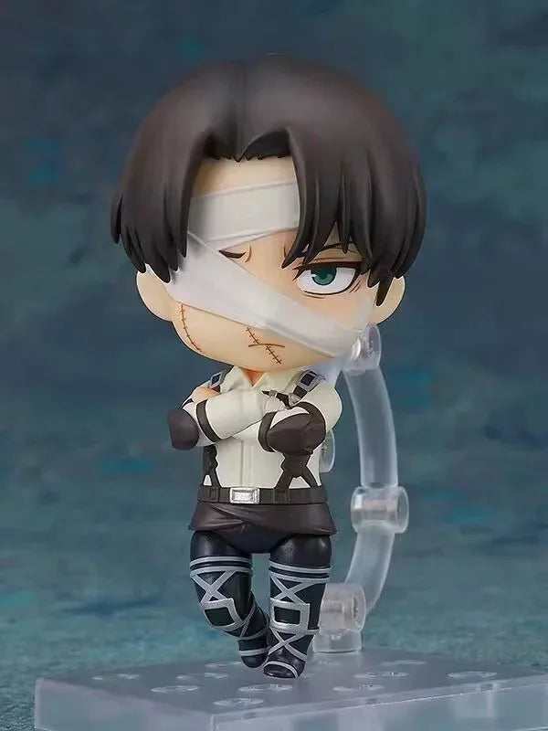 Attack on Titans Chibi Cute Kawaii Anime Figures, Mikasa, Eren, Levi Ackerman, Erwin Smith, Hange Zoe, Reiner Braun Action Figurines PVC Toys Model 10 cm