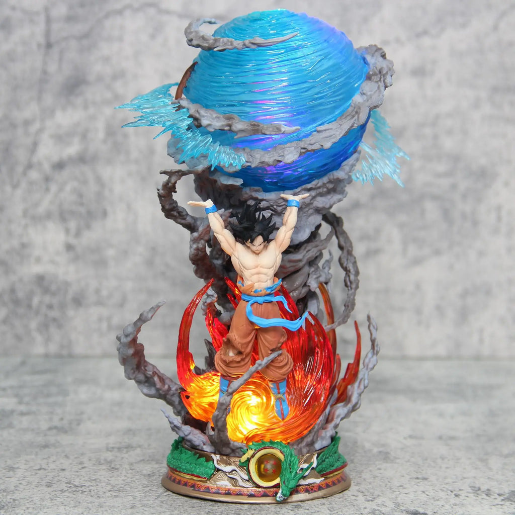Goku LED Anime Figure, Spirit Bomb Dragon Ball Z, Dragon Ball Super Son Goku Figurines, Anime Gift 10 in