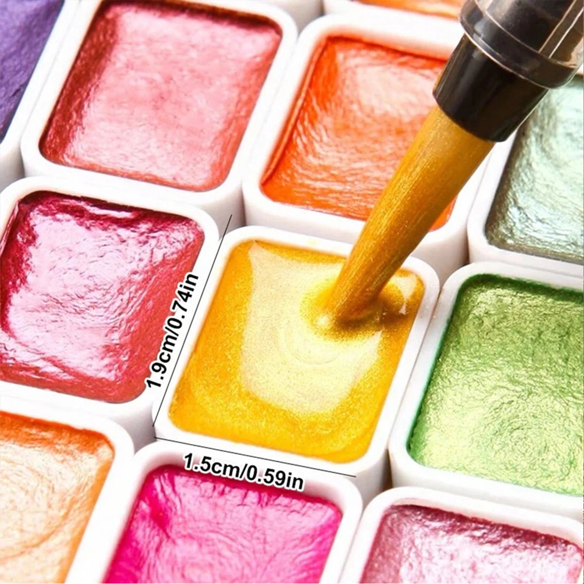 20/36/98 Color Pearlescent Watercolor Paint Intense Sparkle Metallic Watercolor Paint Set Glitter