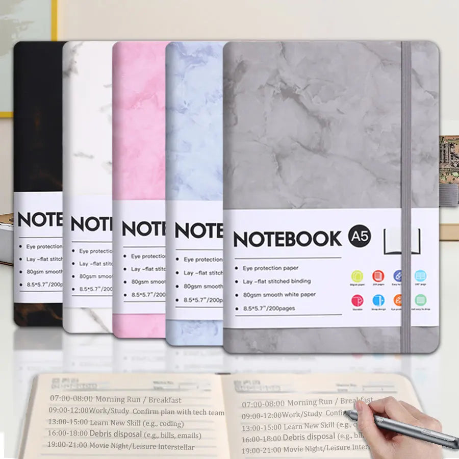 A5 Professional Notebook – Thick Paper, Compact & Lightweight Planner for Office and School