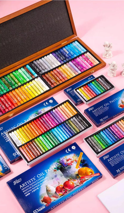 Oil Pastel Set – 25 or 50 Colors Soft Sticks for Kids, Students & Artists | Washable Crayons for Drawing, Painting & Graffiti Art