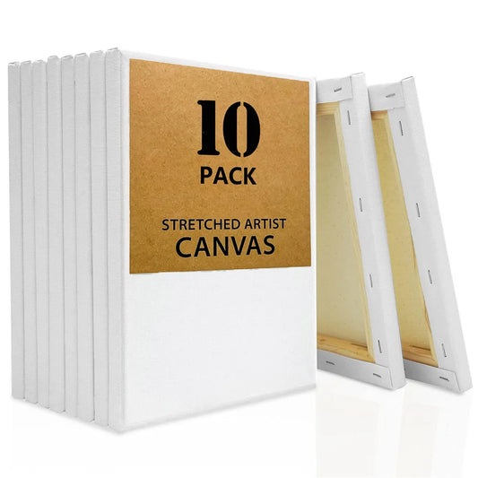 10 PCS Blank Stretched Canvas Wooden Frames Ideal for Painting, Oil Painting, Acrylic Painting