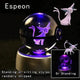 3D Pokemon Crystal Ball 5CM Mewtwo Pikachu Gengar Crystal Glass Pokemon Ball Pokeball Figure Night Light LED Lamp Base Gift - 29 Jigglypuff / 5CM - Otarealm