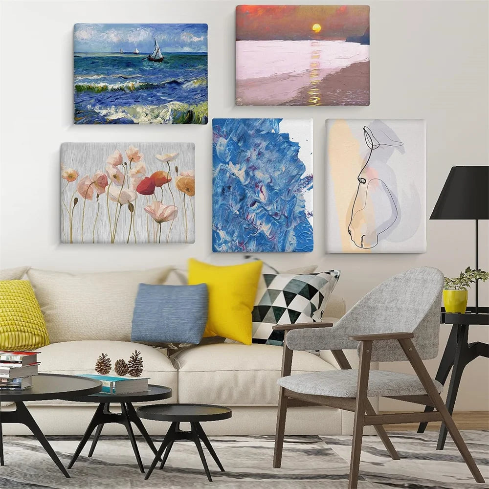 10 PCS Blank Stretched Canvas Wooden Frames Ideal for Painting, Oil Painting, Acrylic Painting