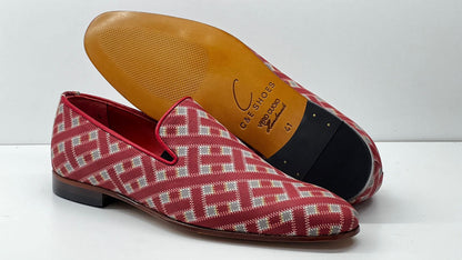 C Collection Printed Leather Loafer - Red