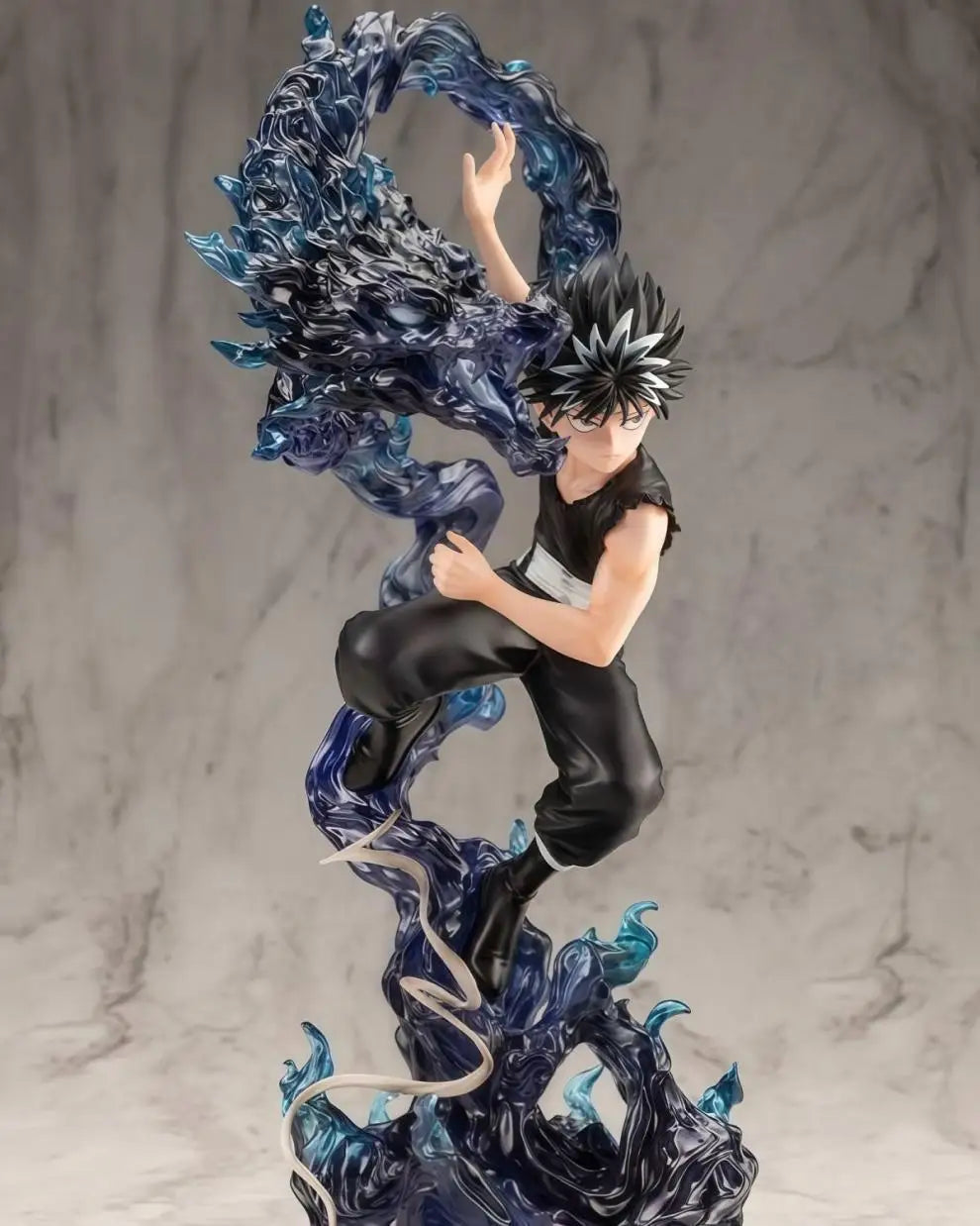 YuYu Hakusho Hiei Dark Figure Anime Collectible Statue with Evil Eye Desktop Decoration 24 CM
