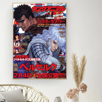 Berserk Posters, Anime Poster DIY Vintage Movie Poster Wall Art