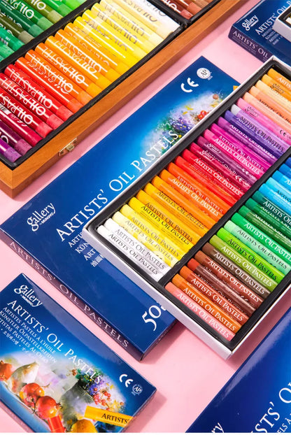 Oil Pastel Set – 25 or 50 Colors Soft Sticks for Kids, Students & Artists | Washable Crayons for Drawing, Painting & Graffiti Art