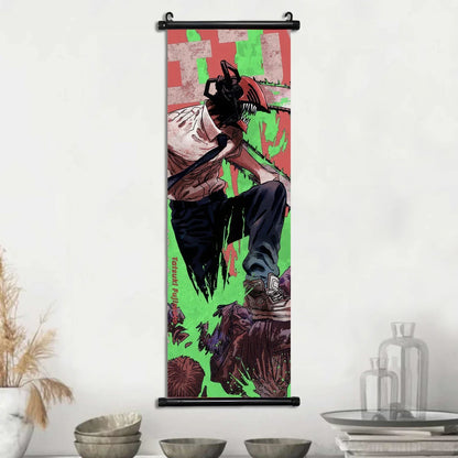 Chainsaw Man Anime Canvas Scrolls Collection, Wall Art Hanging Print Poster Home Decor