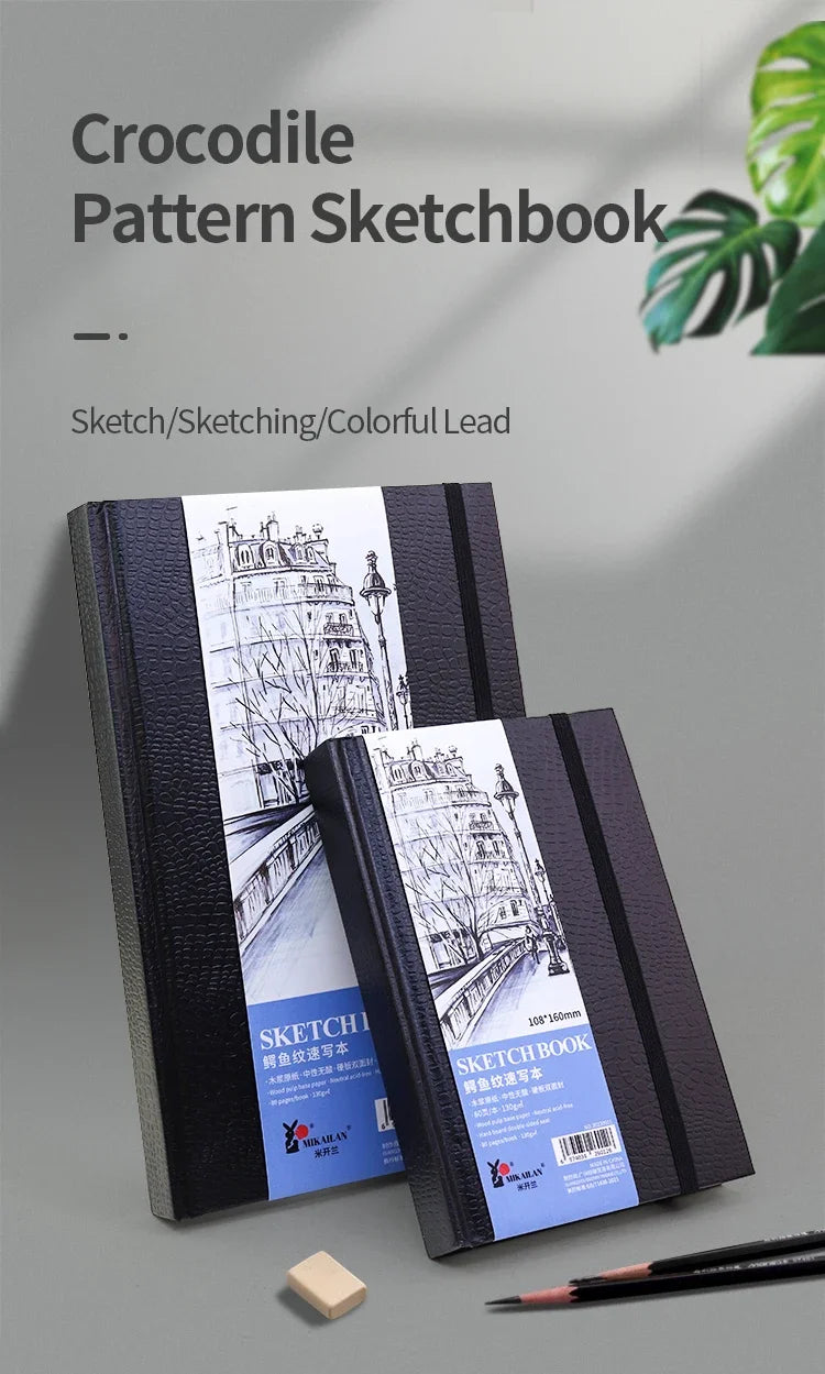 A4/A5/A6 Sketchbook – 80 Sheets, 130gsm Paper for Drawing, Sketching & Planning | Artist Notebook