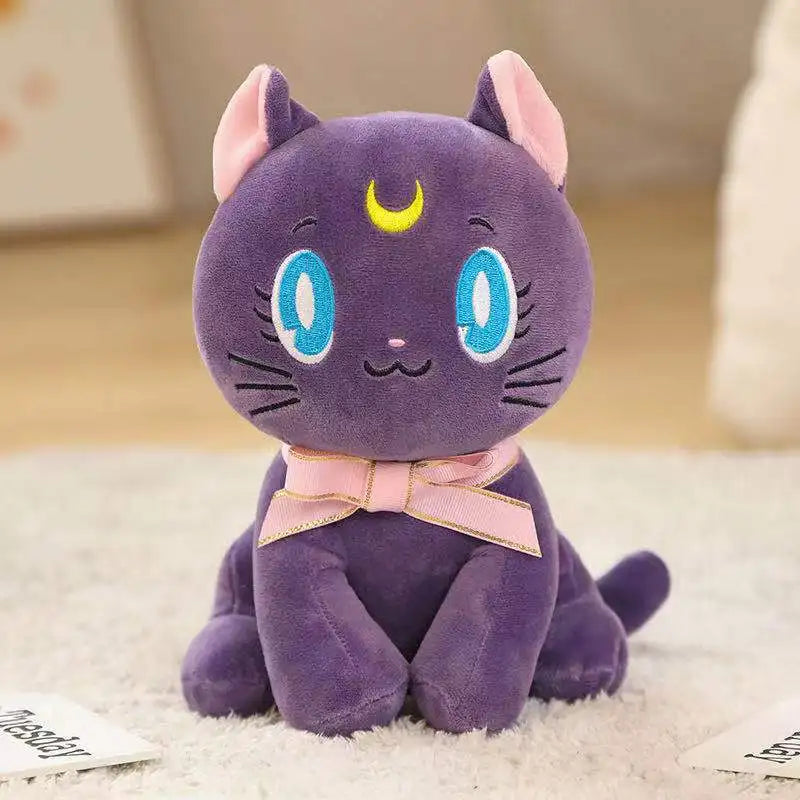 Kawaii Sailor Moon Plush Toy, Moon Cat Moon Hare Cute Girl Heart Filled Anime Doll Bedroom Decoration 25CM