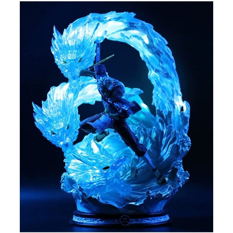 Senju Tobirama LED Anime Figurine, Water Dragon Jutsu Naruto Shippuden Figures Collection 43 cm