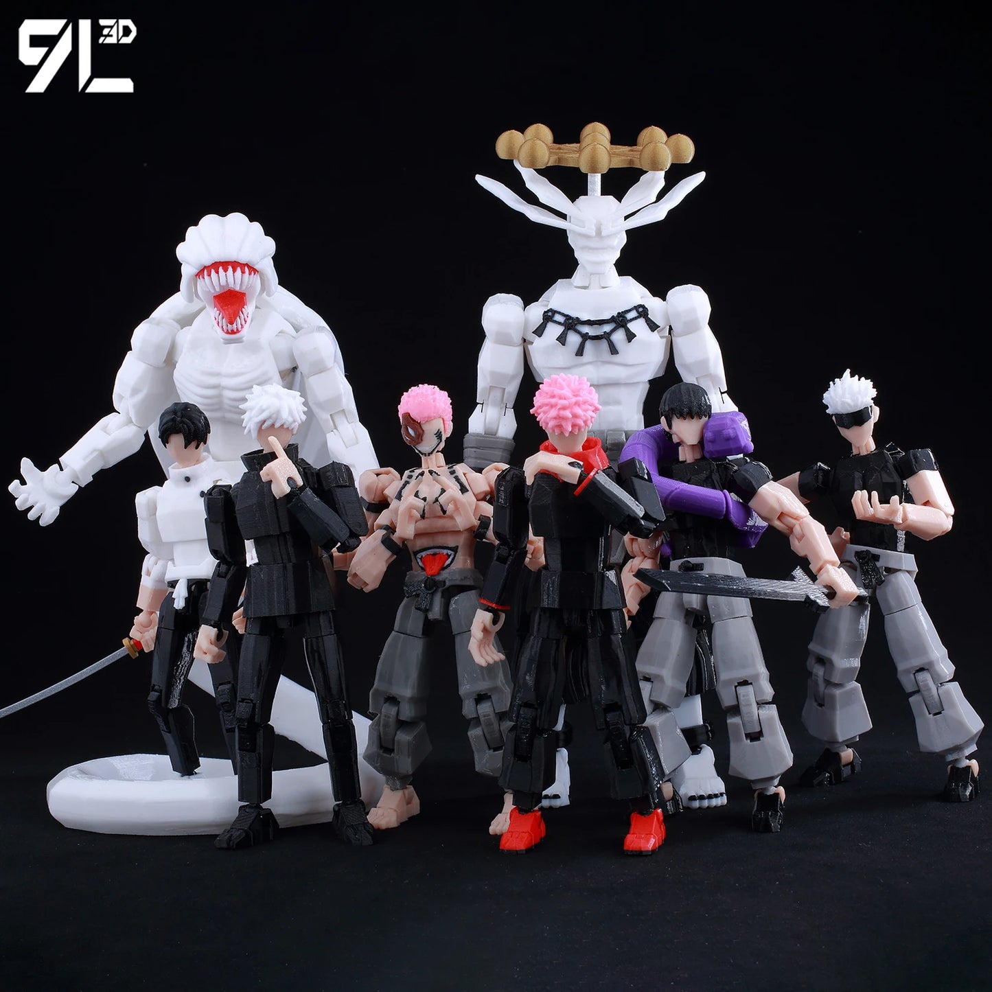 Jujutsu Kaisen 3D Printed Anime Figurine, Gojo Satoru Toji Yuji Sukuna Mahoraga Yuta