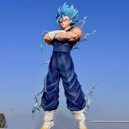 Vegito Super Saiyan Blue Gogeta 3 Heads 2 Bodies Action Figure, Dragon Ball Z Anime Figurines 32 CM