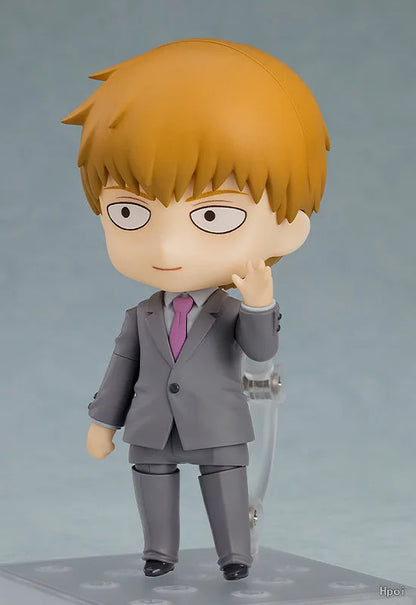 Mob Psycho 100 Mini Action Figure, Reigen Arataka Mobu Saiko Hyaku, Cute Kawaii ChibiAnime Figure Collector Toys 10 cm
