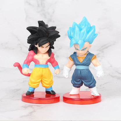 16 Pcs Set Dragon Ball Super Son Goku Gohan Vegeta Broly Piccolo Majin Buu Action Anime Figurine Mini Figures
