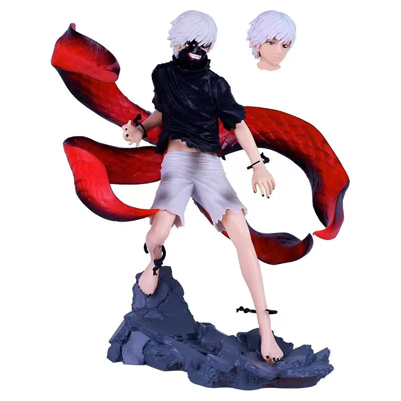 Kaneki Ken Anime Figure, One-Eyed Eyepatch Black Reaper Tokyo Ghoul Figurines 25 CM