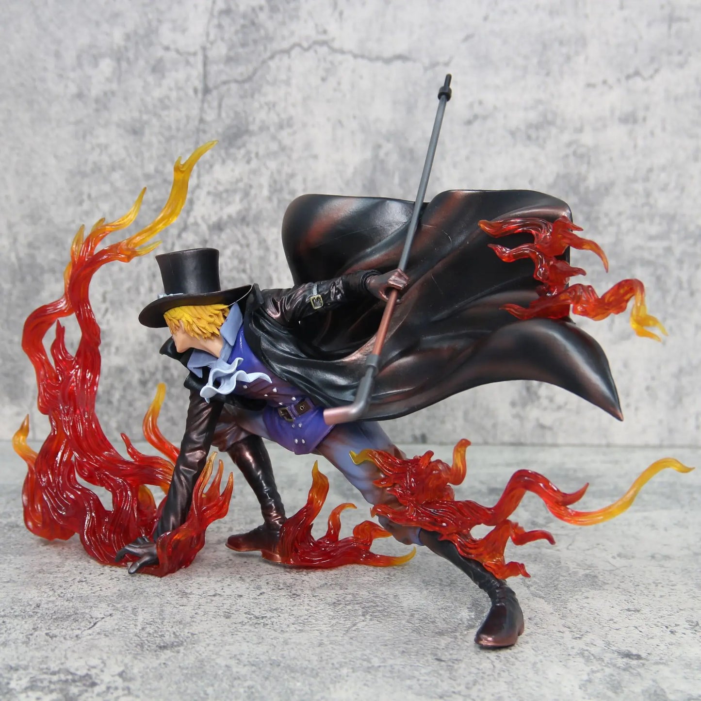 Flame Emperor Sabo Anime Figurine ,One Piece Action Figurines Fire Fist Revolutionary Army 22 CM