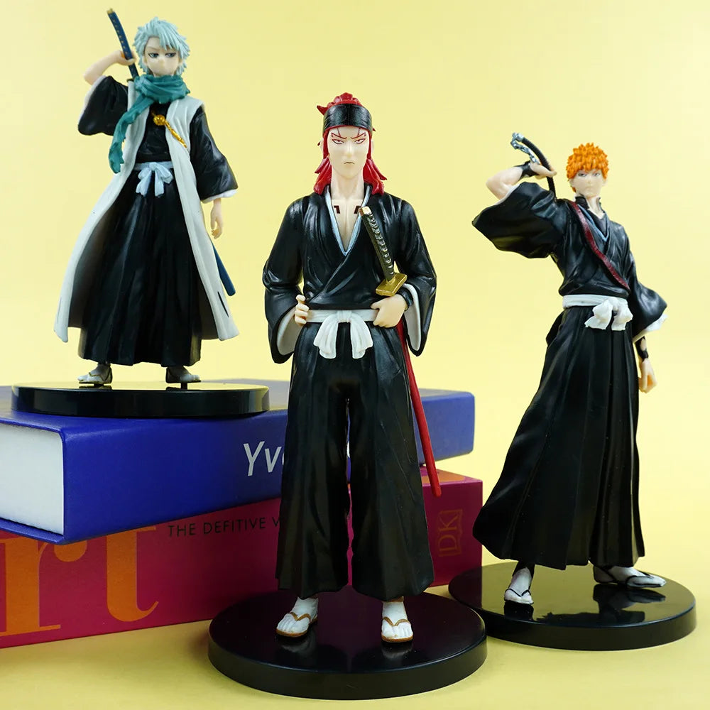 Renji, Toshiro, Ichigo Anime Figurine 3 PCS Set, BLEACH Action Figurines PVC Statues 14-18 CM