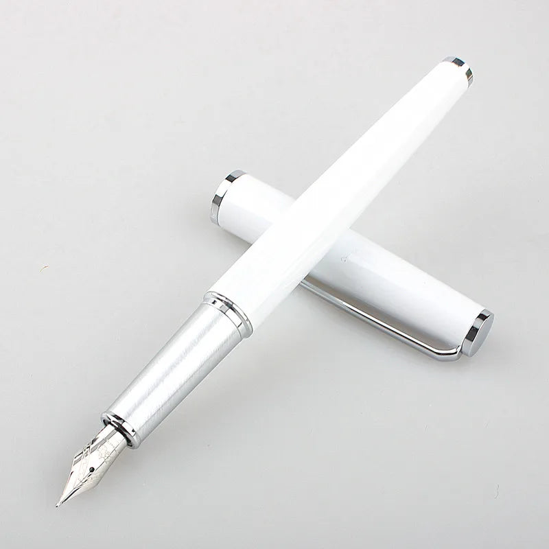 Fountain Pen Retro Design Metal Material Elegant Clip Fine Nib Writing Office Business Signature