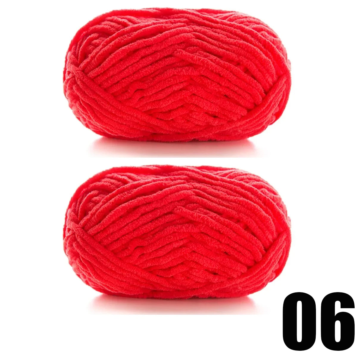 Thick Velvet Chenille Yarn – 2pcs x 50g Soft Knitting Yarn for DIY Scarves, Hats & Crafts