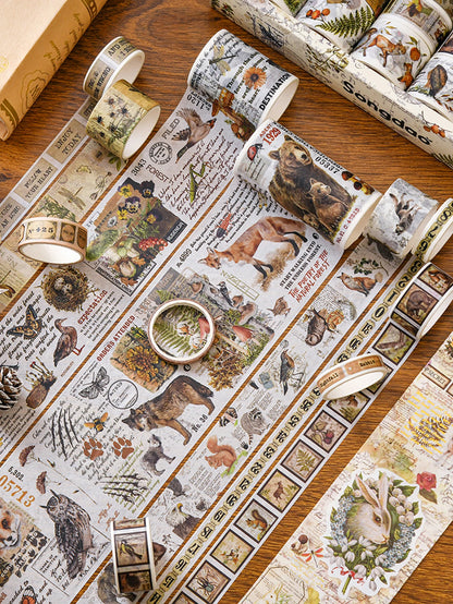 Retro Washi Tape Set – 18 to 24 Rolls per Box for DIY Crafts, Journals & Gift Wrapping