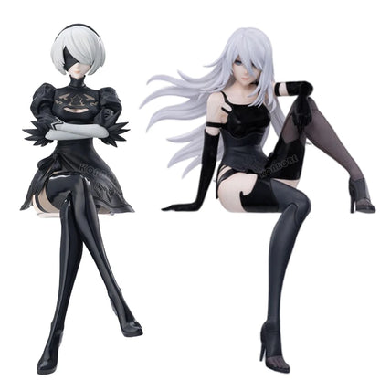NieR:Automata Action Figures - YoRHa No.2 Type B (2B), 9S, and A2 - 15 CM Collectible Figurines