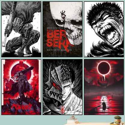 Berserk Posters, Anime Poster DIY Vintage Movie Poster Wall Art