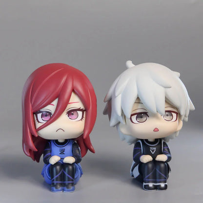 BLUE LOCK Cute Mini Figurines, Isagi Yoichi Chigiri Hyoma Nagi Seishiro Action Figures, Kawaii PVC Toys for Collector 10cm