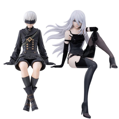 NieR:Automata Action Figures - YoRHa No.2 Type B (2B), 9S, and A2 - 15 CM Collectible Figurines