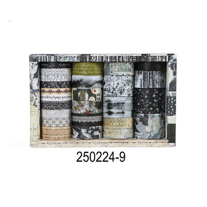 Retro Washi Tape Set – 18 to 24 Rolls per Box for DIY Crafts, Journals & Gift Wrapping