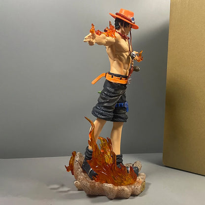 Portgas D. Ace Figure, Iconic Anime Cross Pose One Piece Action Figurines PVC Statues Collectible 28 cm