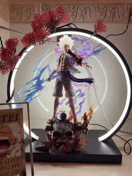 Warm Light Led Ring Lamp Anime Figurines Display, USB Socket Display Bracket Light Ring