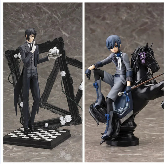 Ciel Phantomhive and Sebastian Michaelis Anime Figure, Black Butler Action Figurines