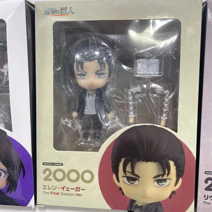 Attack on Titans Chibi Cute Kawaii Anime Figures, Mikasa, Eren, Levi Ackerman, Erwin Smith, Hange Zoe, Reiner Braun Action Figurines PVC Toys Model 10 cm