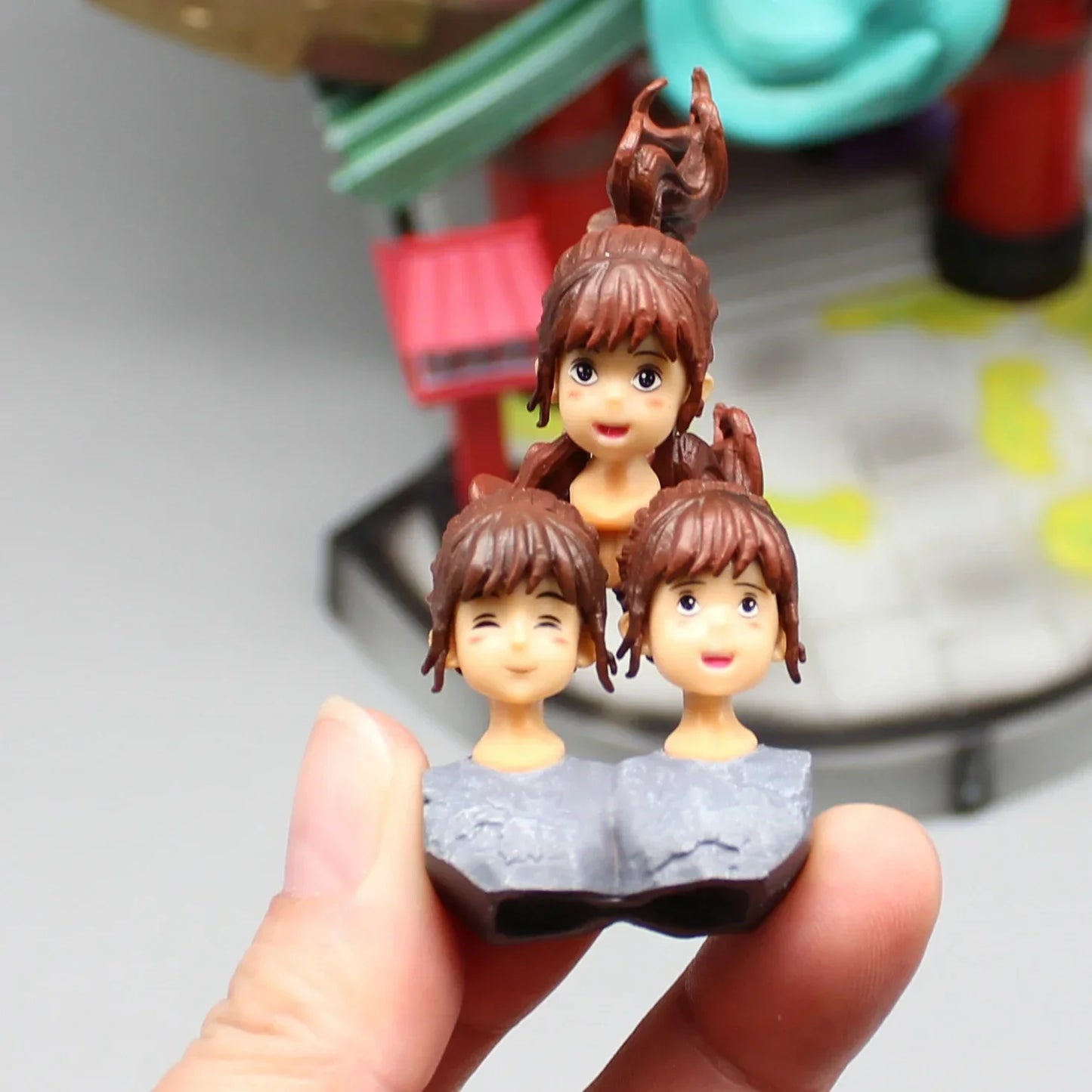 Ogino Chihiro Anime LED Figure, Studio Ghibli Dragon and Temple Spirited Away Anime Figurines Large Home Decor Collectible 55cm