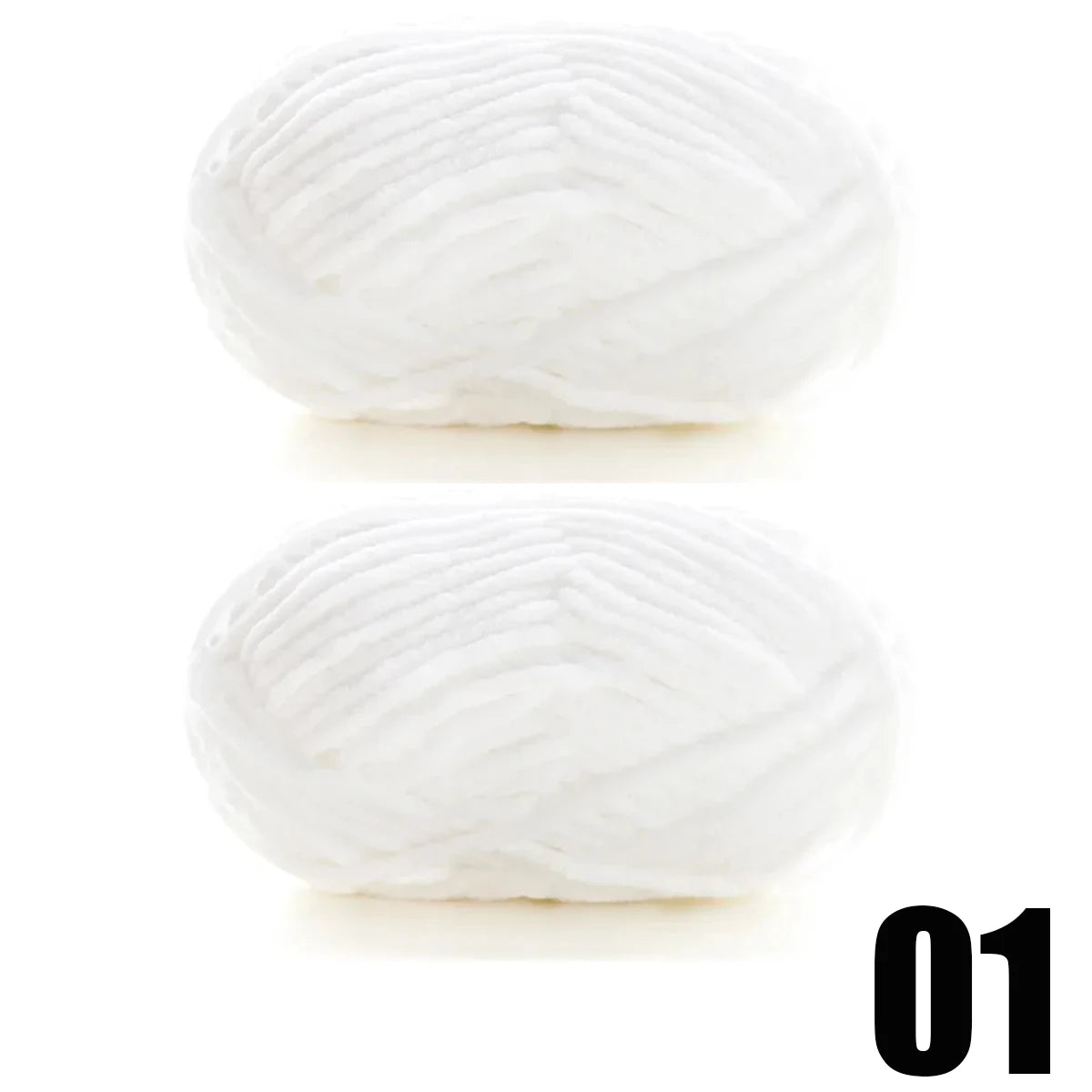 Thick Velvet Chenille Yarn – 2pcs x 50g Soft Knitting Yarn for DIY Scarves, Hats & Crafts