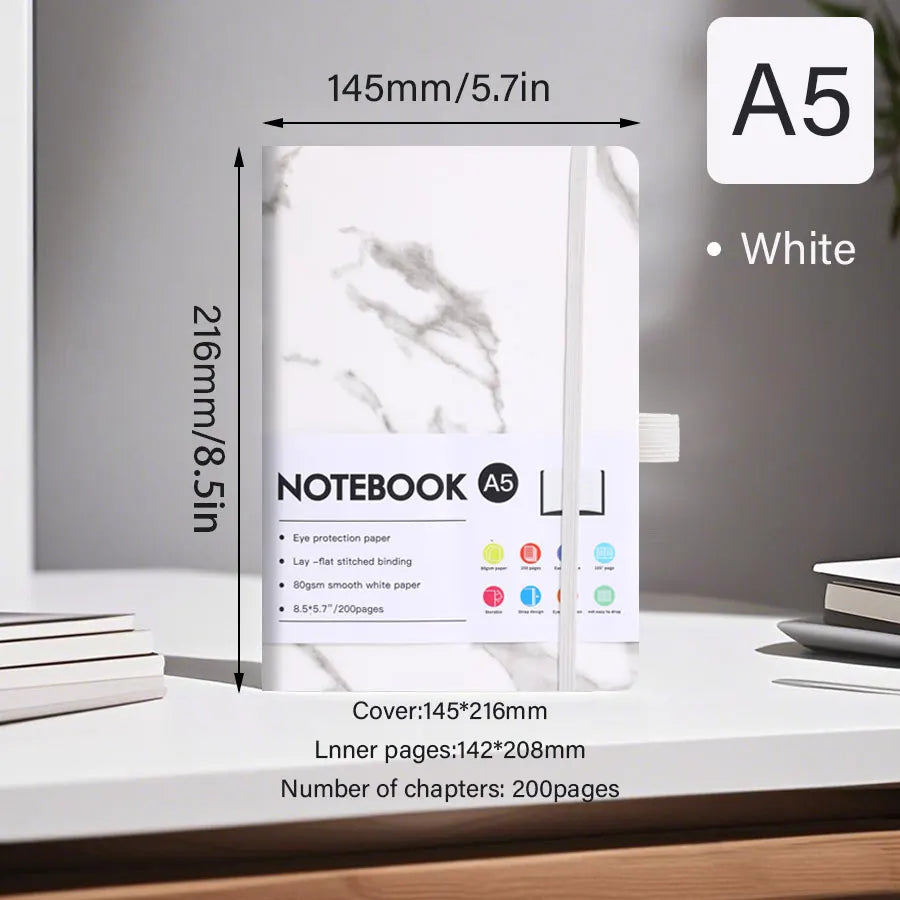 A5 Professional Notebook – Thick Paper, Compact & Lightweight Planner for Office and School