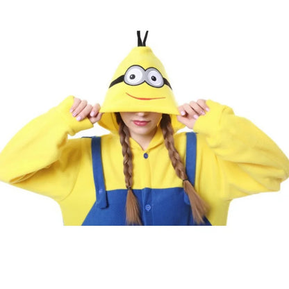 Despicable Me Minions Fleece Pajamas Cartoon Jumpsuit Minions Cartoon Anime Onesie Sleepwear
