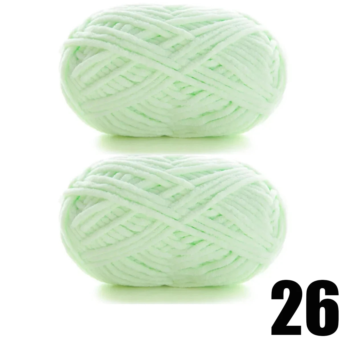 Thick Velvet Chenille Yarn – 2pcs x 50g Soft Knitting Yarn for DIY Scarves, Hats & Crafts
