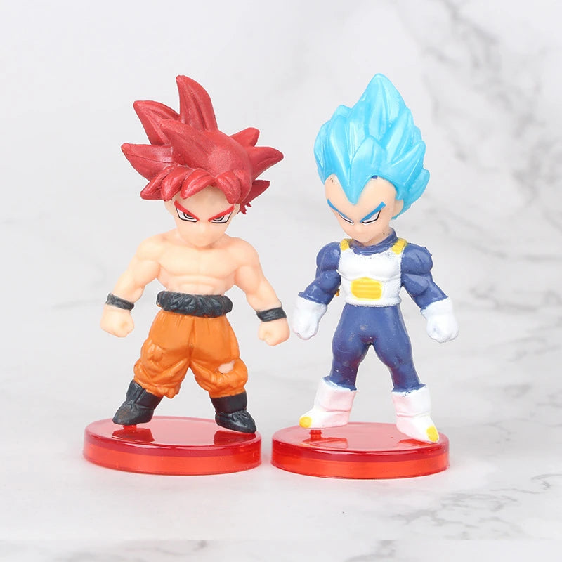16 Pcs Set Dragon Ball Super Son Goku Gohan Vegeta Broly Piccolo Majin Buu Action Anime Figurine Mini Figures