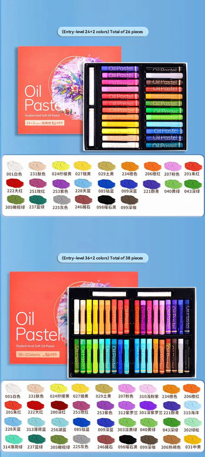 Artist Oil Pastel Set – 24/36/48 Colors Soft, Non-Toxic Sticks for Drawing, Painting & Graffiti Art
