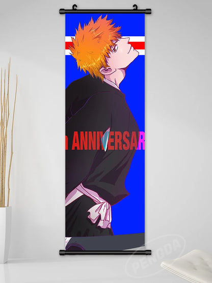 Bleach Canvas Scroll Posters, Wall Art Anime Artwork Painting Anime Hanging Poster