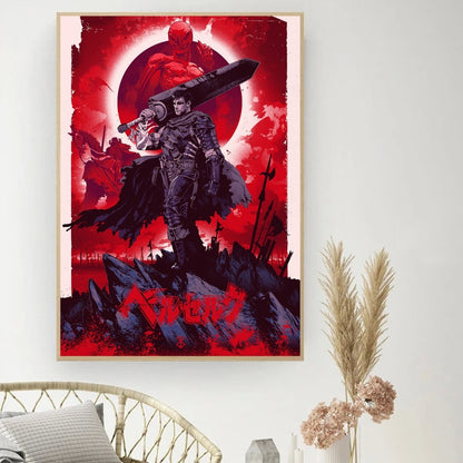 Berserk Posters, Anime Poster DIY Vintage Movie Poster Wall Art