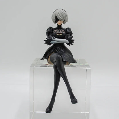 NieR:Automata Action Figures - YoRHa No.2 Type B (2B), 9S, and A2 - 15 CM Collectible Figurines